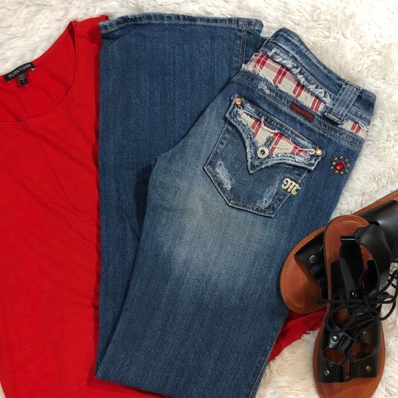 red miss me jeans